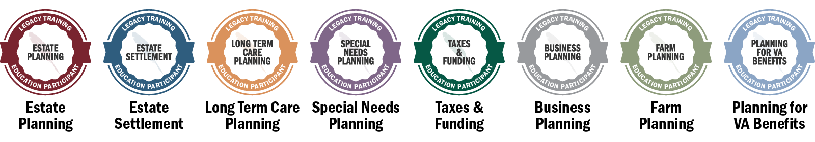 Education Medallions for Financial Advisor Education